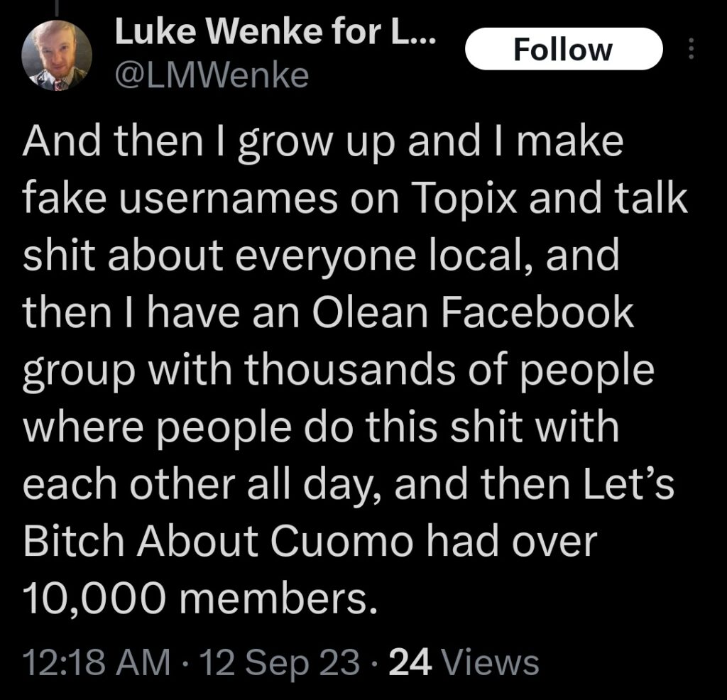 luke wenke x twitter screenshot 2023 topix obsession
