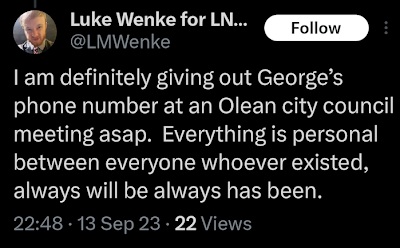 luke wenke threatens to doxx ny senator george borrello in an x/twitter post september 2023