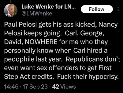 luke wenke lashes out at local politicians and leaders x/twitter screenshot 09/17/2023
