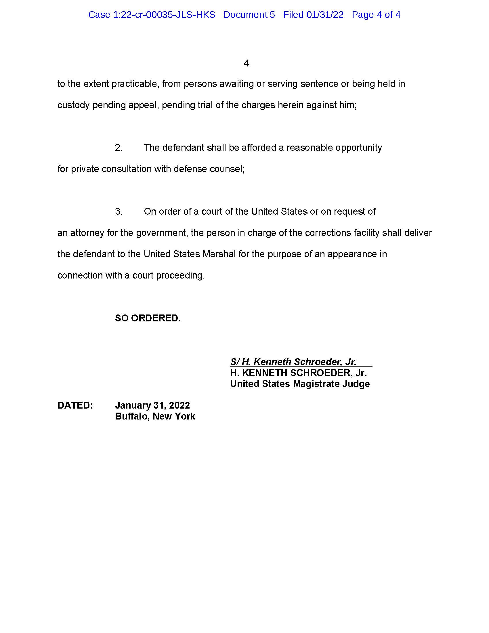 usa v. luke wenke - order of detention - january 2022