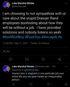 luke wenke mocking longtime dresser-rand employees as irresponsible