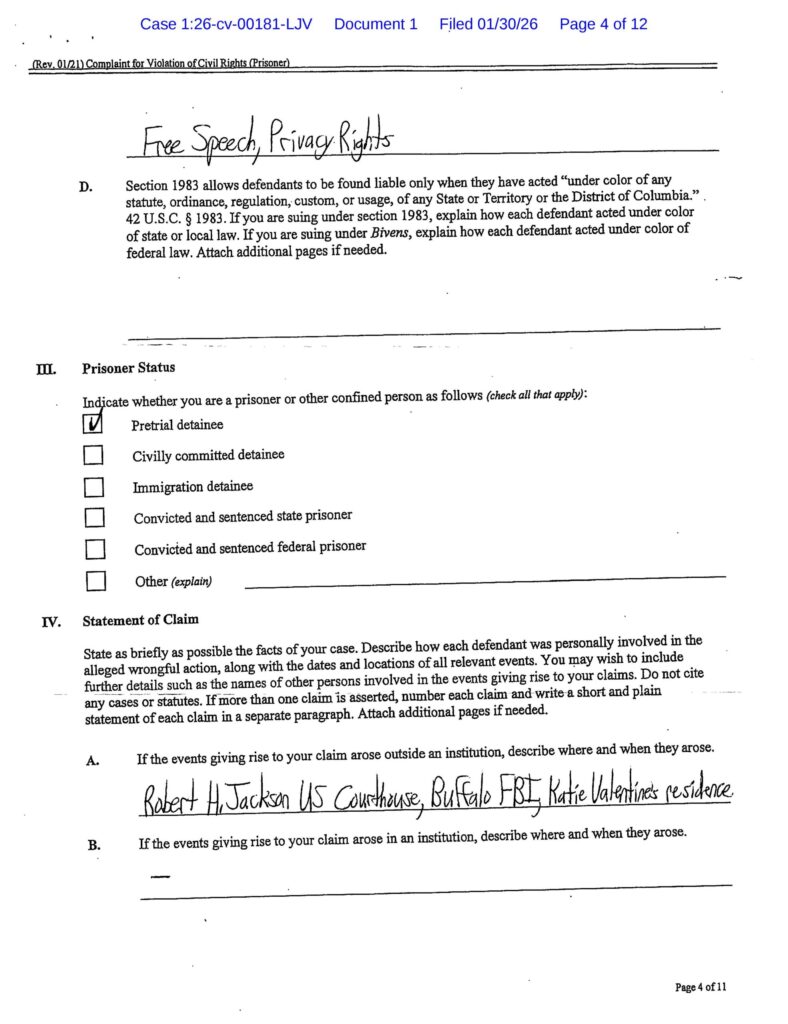 luke wenke's lawsuit complaint against stalking victim katie 2026