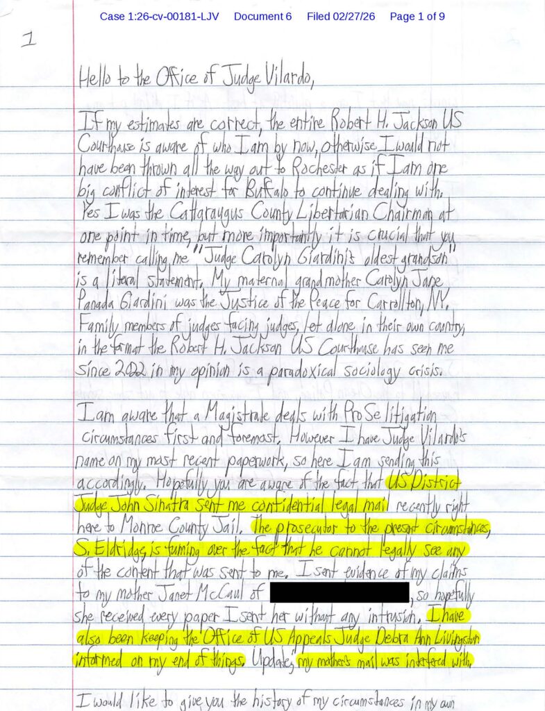 a letter from luke wenke to the federal court obsessing over stalking victim katie 02/2026