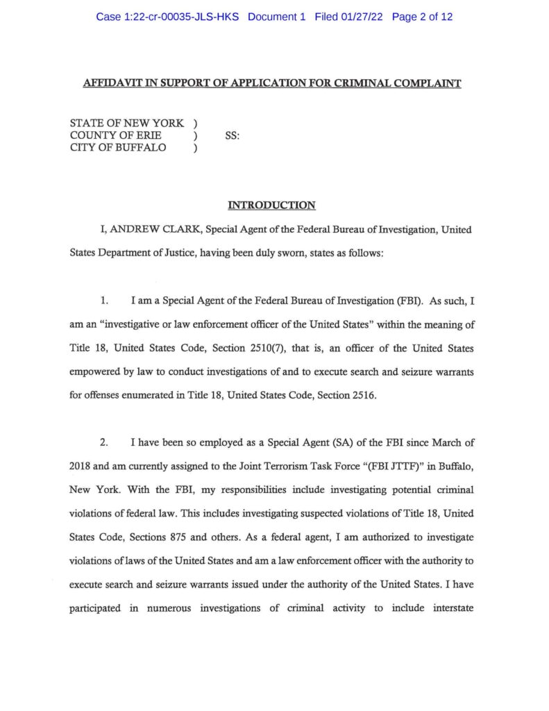 the federal government's cyberstalking complaint against luke wenke january 2022 case 1:22-cr-00035