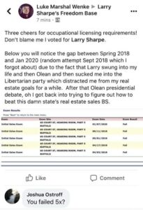 luke wenke repeatedly fails the real estate exam because he refuses to study 2020