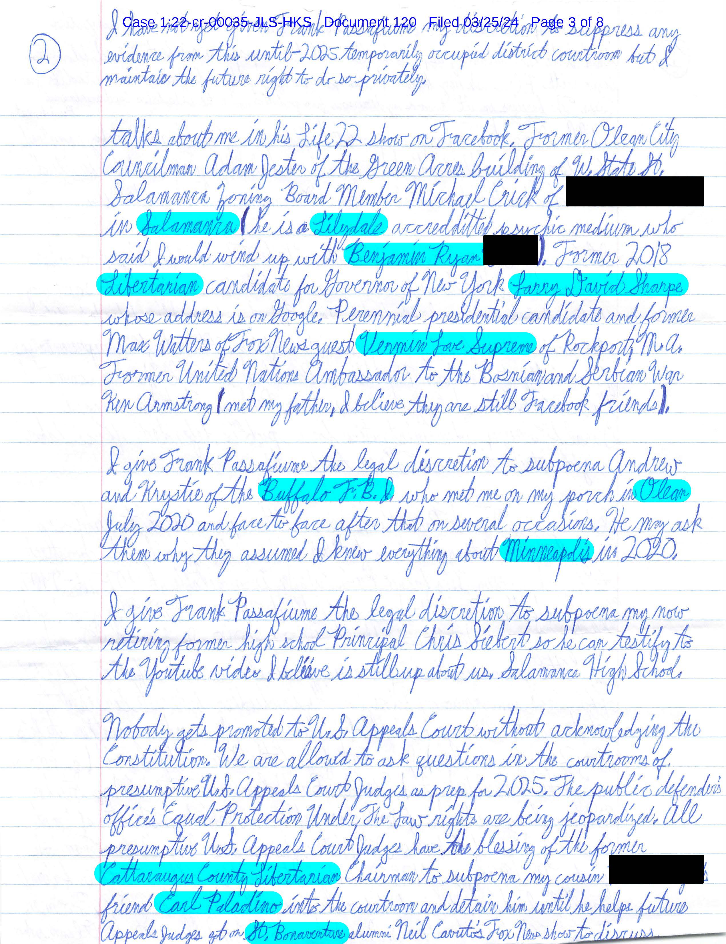 letter from luke wenke to the honorable john l. sinatra jr. march 2024