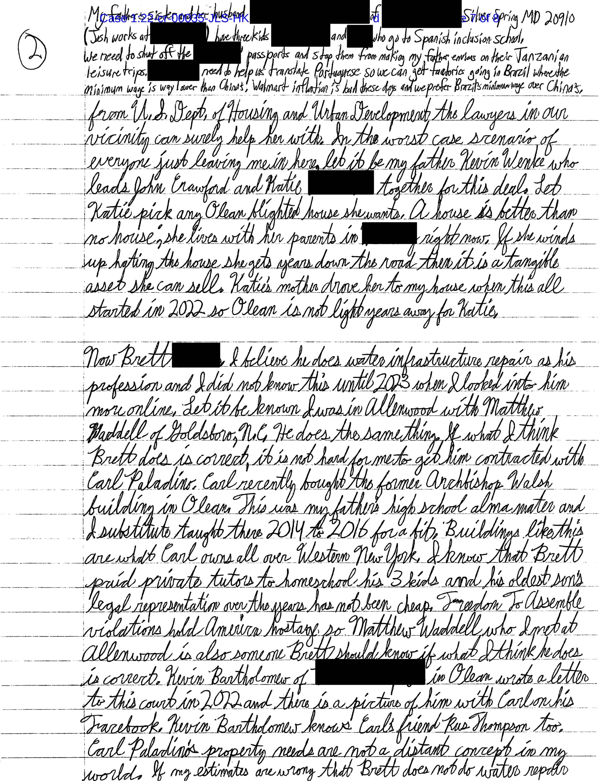 letter from luke wenke to the honorable john l. sinatra jr. march 2024