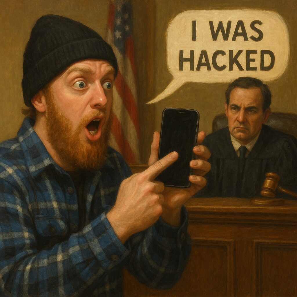 homeless looking bearded scruffy white man in court claiming his phone was hacked to annoyed judge
