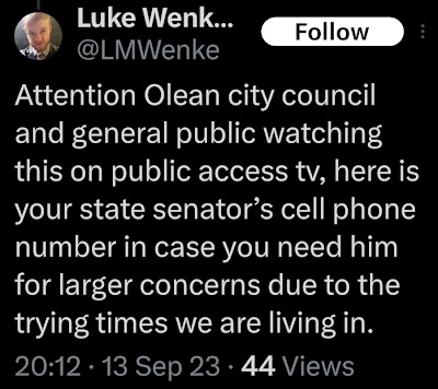 luke wenke threatens to doxx ny senator george borrello in a september 2023 x/twitter post